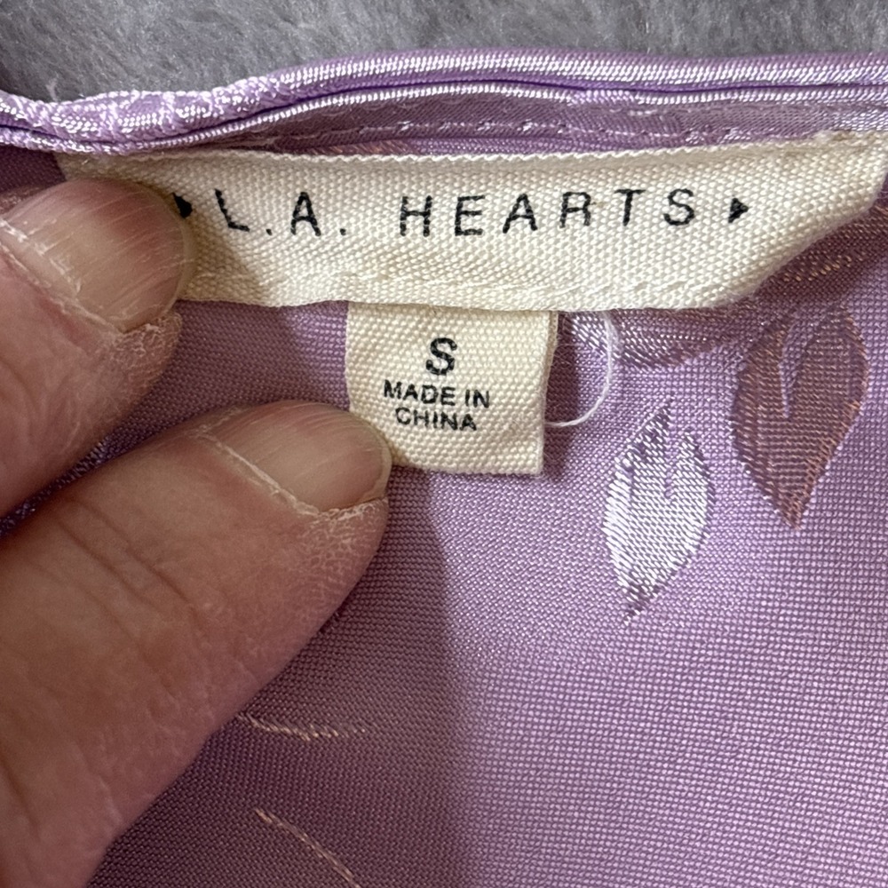 LA Hearts Dress Size Small Lilac Baby Doll Spaghetti Strap Y2K Mini Side Zip - Picture 9 of 16